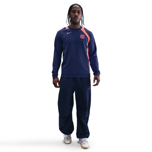 Barcelona T90 Sweatshirt Marin/Orange 2025–2026 Barcelona T90 Sweatshirt Marin/Orange 2025–2026